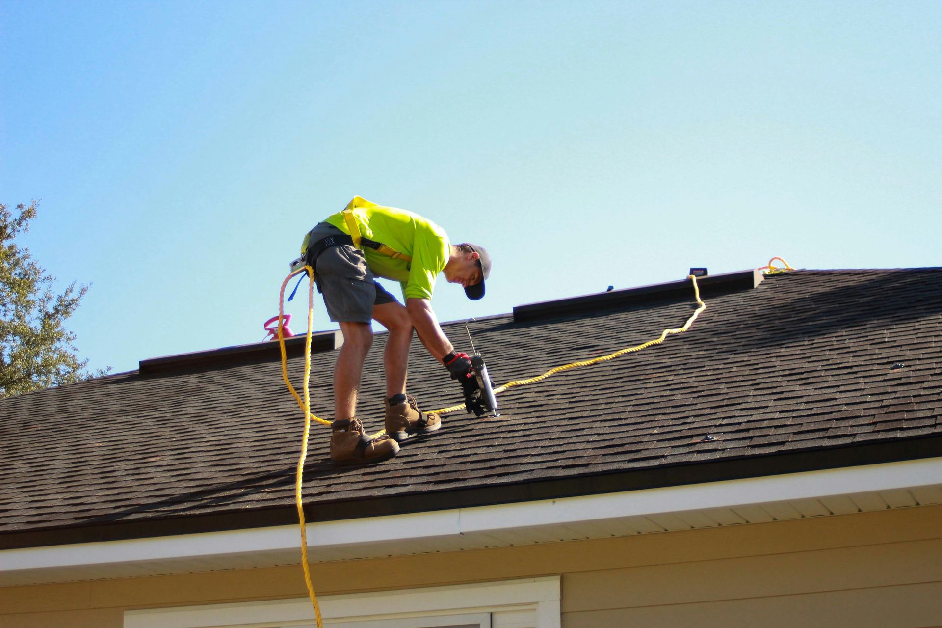 Roof maintenance inspection
