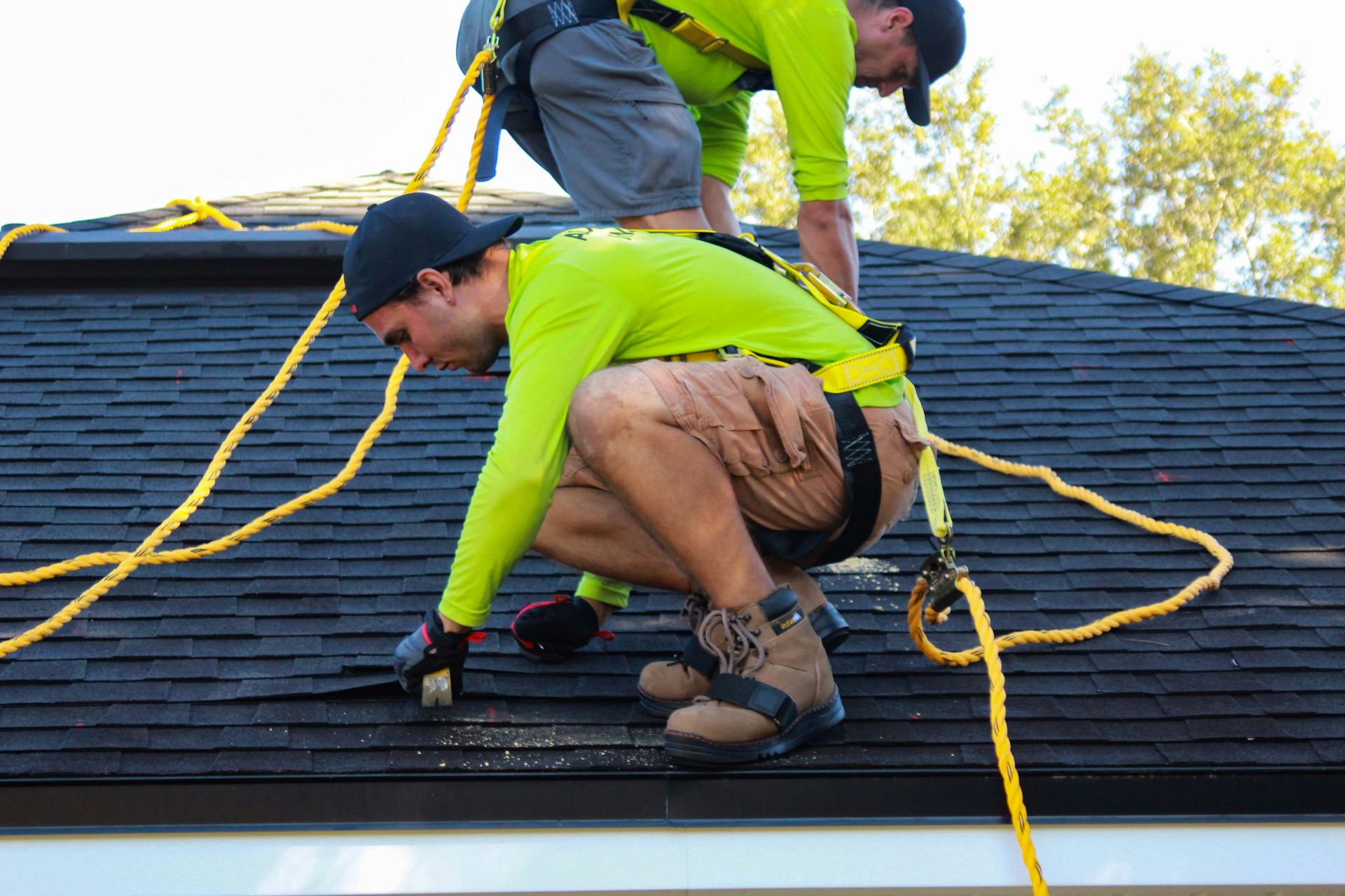 Langley Roofing crew at work
